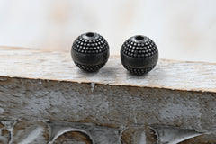 Stainless Steel Beads, Round, Gunmetal, 10x9.5mm, 1pc