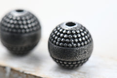 Stainless Steel Beads, Round, Gunmetal, 10x9.5mm, 1pc