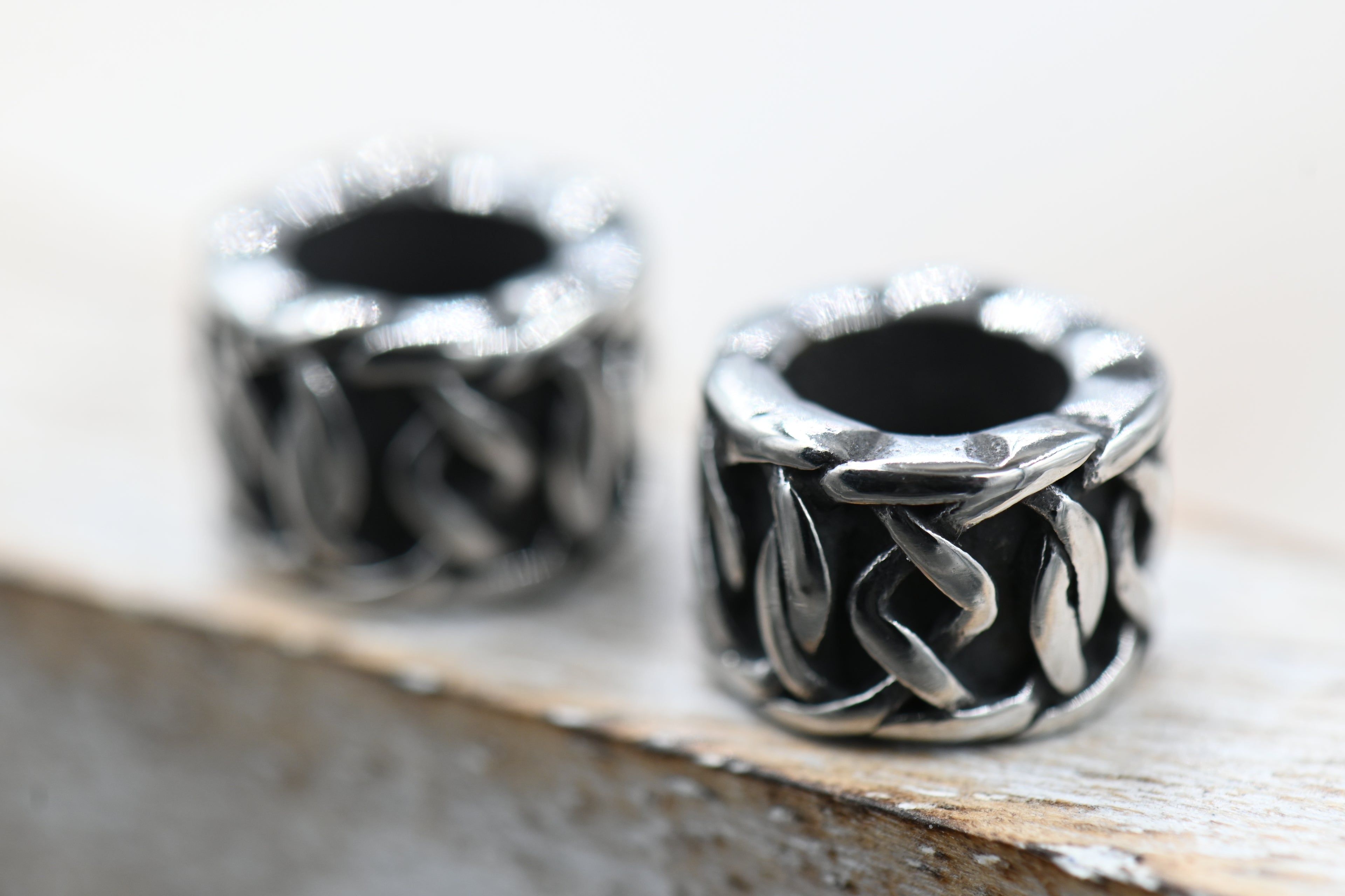 304 Stainless Steel Spacer Beads, 1PC, Flat Round, Antique Silver, 10.5x7mm