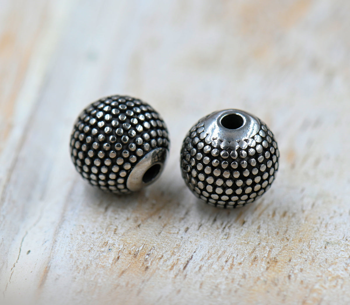 304 Stainless Steel Beads, 1PC, Round, Antique Silver, 9.5mm