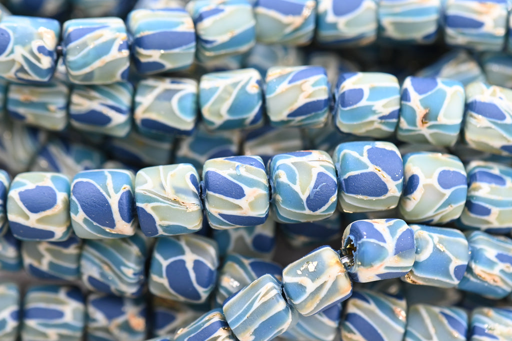 TWO STRANDS Handmade Polymer Clay Beads Strand, Column