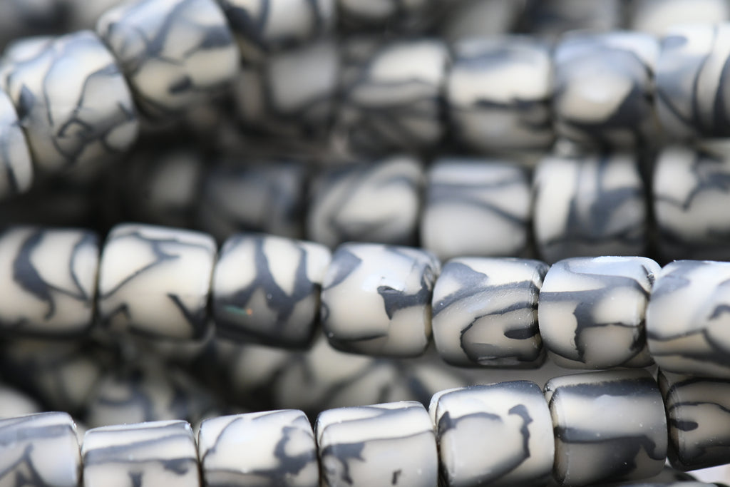 TWO STRANDS Handmade Polymer Clay Beads Strand, Column