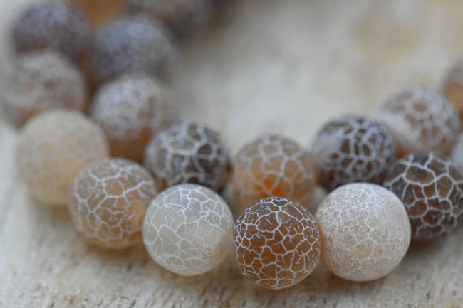 Mocha Camel Brown Weathered  8mm Agate Main Image