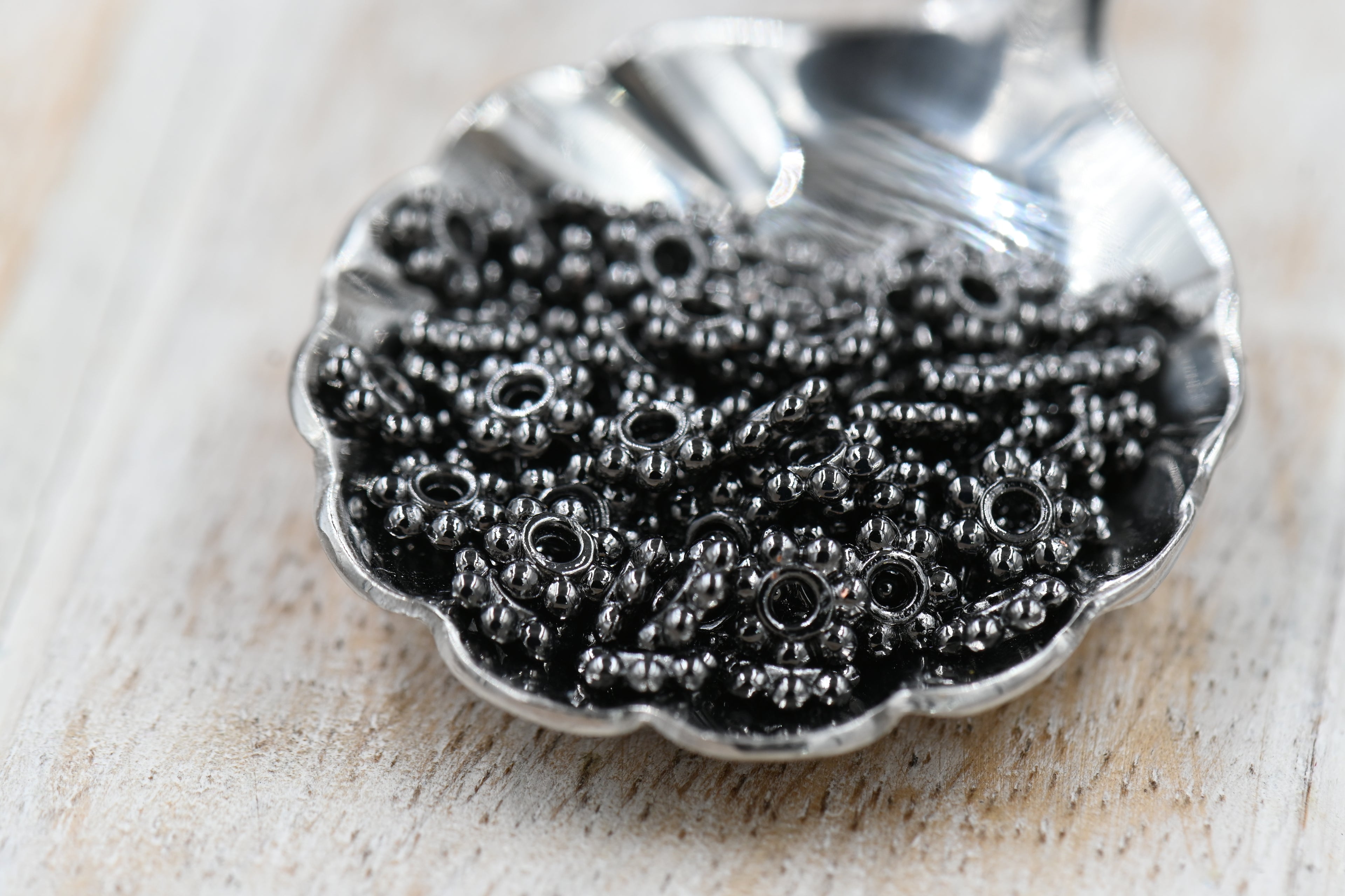 Gunmetal Black Heishi Spacer 6mm Daisy Spacer