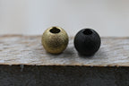 304 Stainless Steel 8mm Gold, Black, Rose Gold Textured Beads
