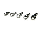 Jewelry Clasp 20pc Tarnish Resistant 304 Stainless Steel Lobster Claw Clasps, 9mm 10mm 11mm 13mm 15mm