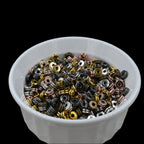 Tibetan Style Alloy Spacer Beads, 100pc Flat Round, Mixed Color, 6x2.5mm