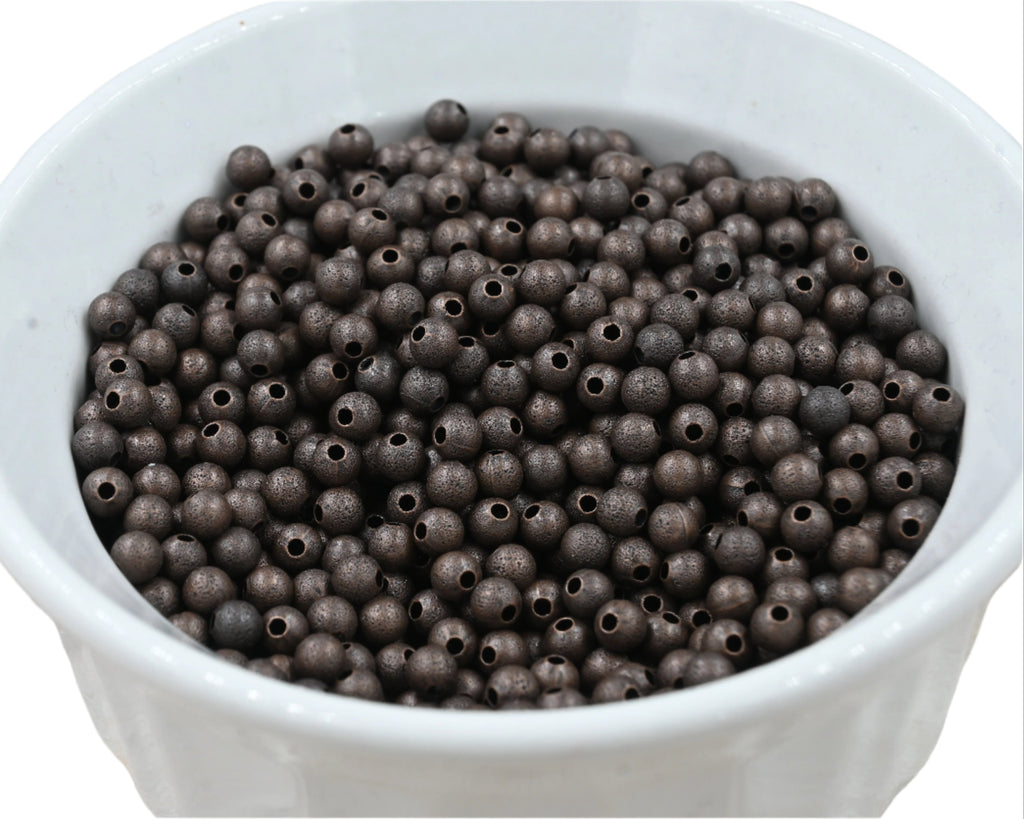 Antique Copper Stardust covered Brass 4mm Beads- 100