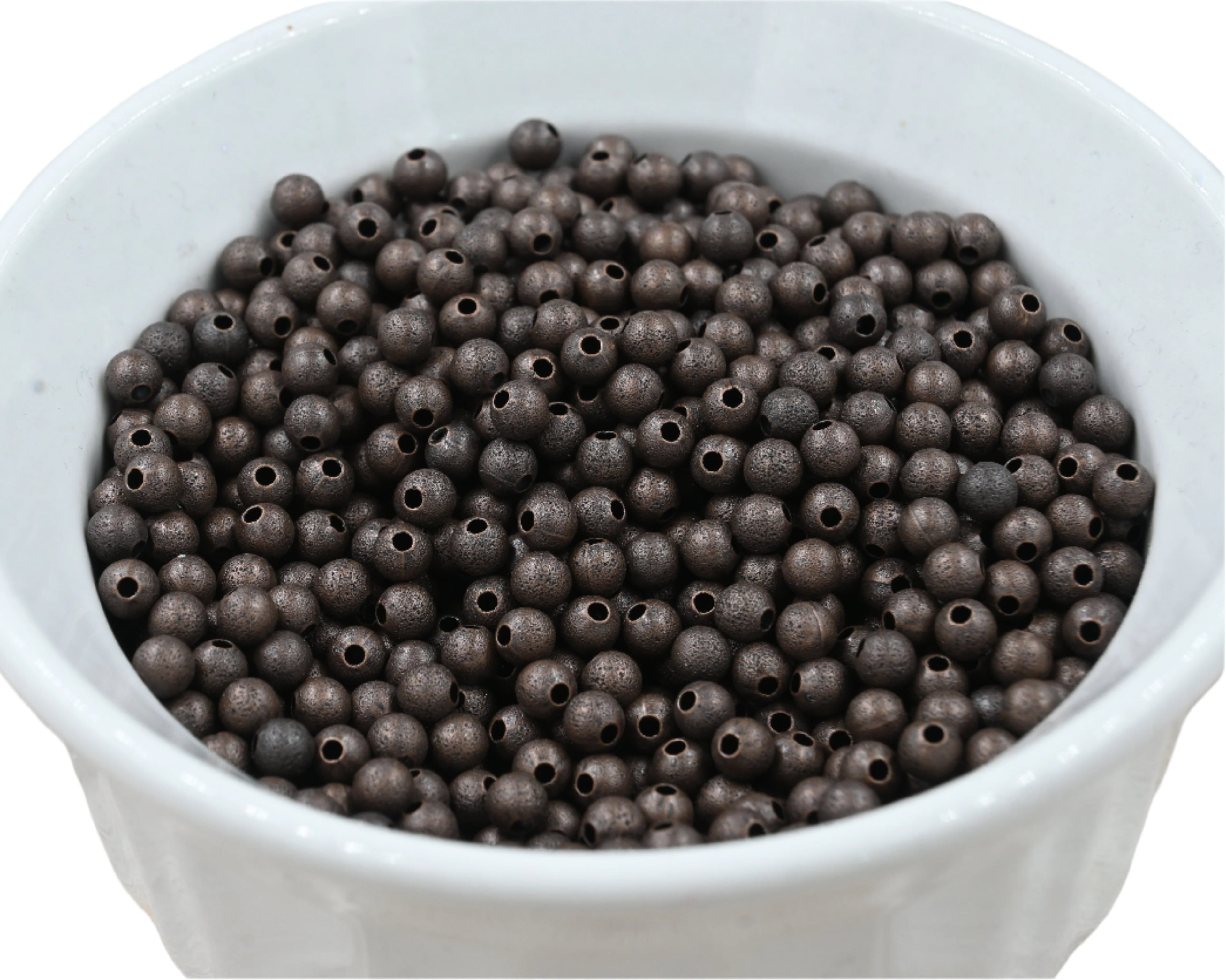 Antique Copper Stardust covered Brass 4mm Beads- 100