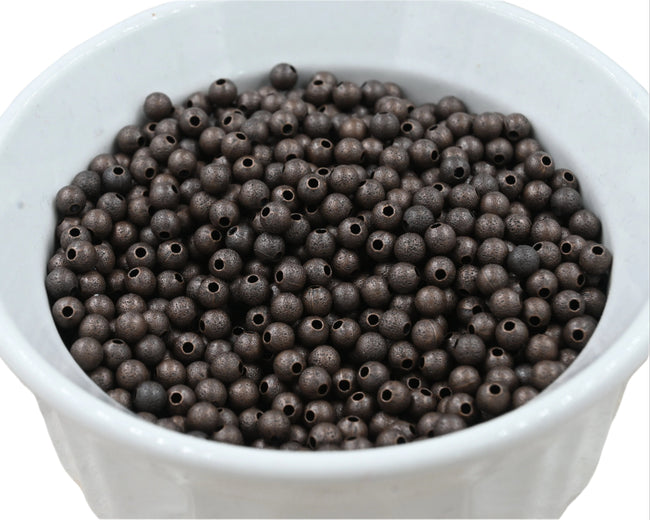 Antique Copper Stardust covered Brass 4mm Beads- 100 Hover Image