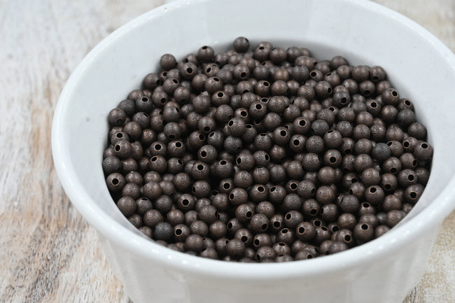 Antique Copper Stardust covered Brass 4mm Beads- 100 Main Image