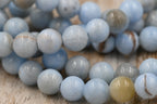 Light Blue Mocha Dyed Jade 4mm 6mm 8mm 10mm