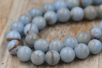 Light Blue Mocha Dyed Jade 4mm 6mm 8mm 10mm