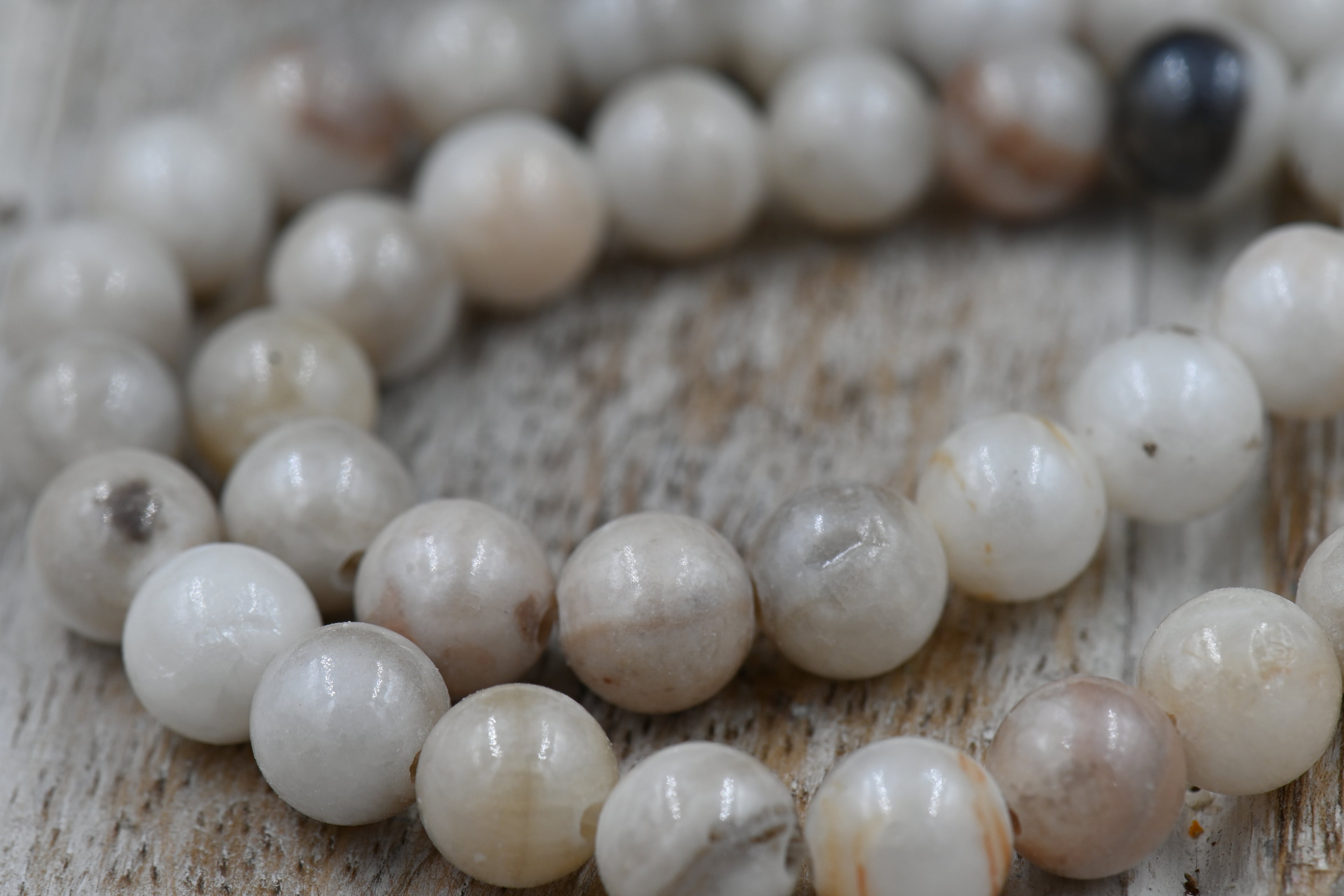 White Mocha Dyed Jade 4mm 6mm 8mm 10mm