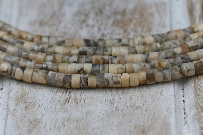 Feldspar Beads Strands, Heishi Beads, Flat Round/Disc, 4x2.5mm, 15.5" Main Image