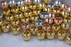 Large Hole Brass Beads Mixed Color 50pc