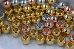 Large Hole Brass Beads Mixed Color 50pc