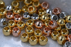 Large Hole Brass Beads Mixed Color 50pc