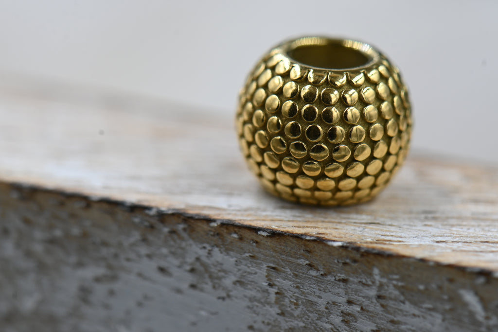 Beaded 304 Stainless Steel European Beads, Large Hole Beads, Rondelle, Gold or Antique Silver, 10.5x8.5mm