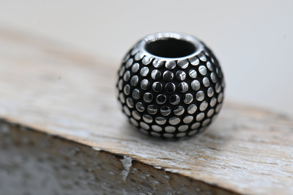 Beaded 304 Stainless Steel European Beads, Large Hole Beads, Rondelle, Gold or Antique Silver, 10.5x8.5mm