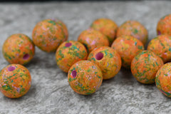 14mm Spring Yellow Wood Beads, 12-inch Strand