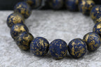 Blue Gold Frosted Wood, 14mm