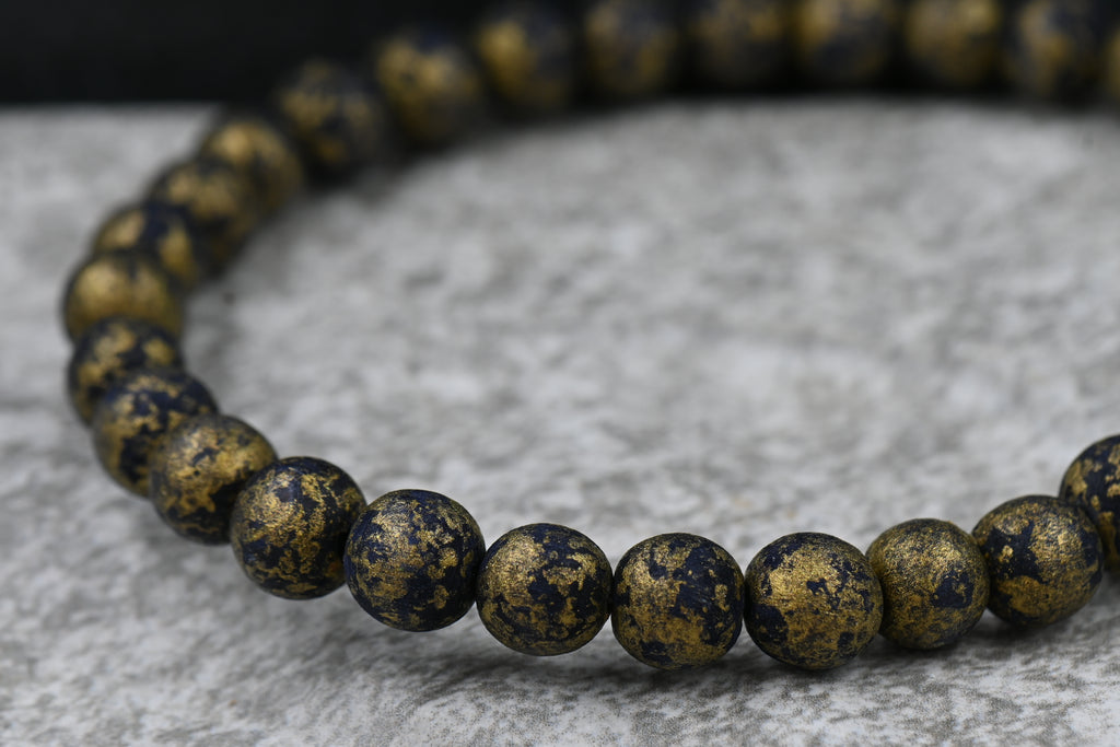 Blue Gold Frosted Wood, 8mm