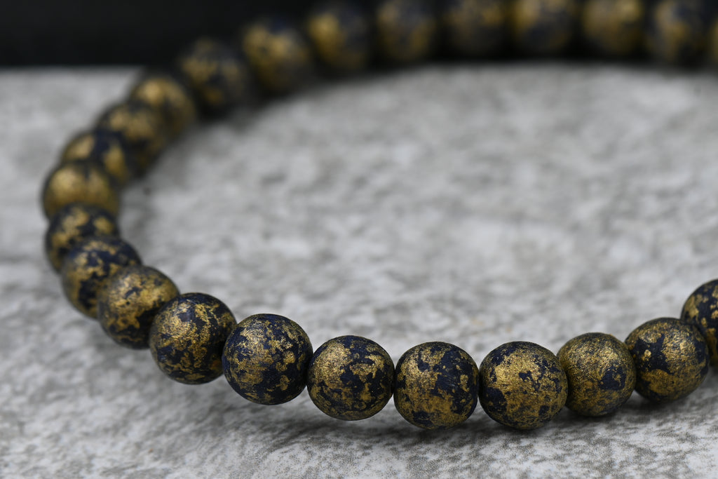 Blue Gold Frosted Wood, 8mm