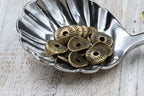 Curved Spacer beads, Flat Disk Antique Bronze, Antique Copper, Gunmetal