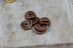 Curved Spacer beads, Flat Disk Antique Bronze, Antique Copper, Gunmetal