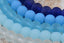 Two Strands Blue Seaglass 8mm Beach Glass Beads