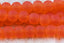 Two Strands Tangerine Orange Sea glass 8mm Beach Glass Beads
