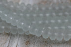 Seaglass Rondelle 8x5mm Beach Glass Beads 10pc