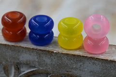 Large Hole Resin Rondelle Beads – European Style , 20pc