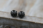 304 Stainless Steel European Beads, Large Hole Beads, Round, Antique Silver, 10.5x9mm, 2pc