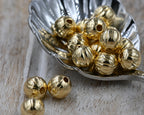Fluted Metal Beads Gold Beads, 2mm-9.5mm