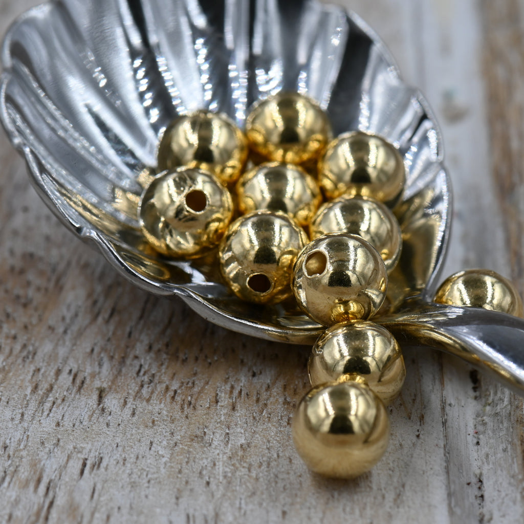 Gilded Gold Beads Gold Beads, 2mm-9.5mm