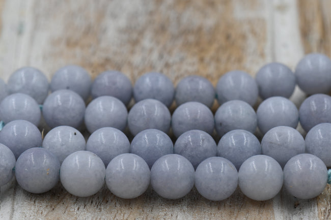 8mm Blue Quartz Beads Strands, Dyed & Heated, Imitation Aquamarine Hover Image