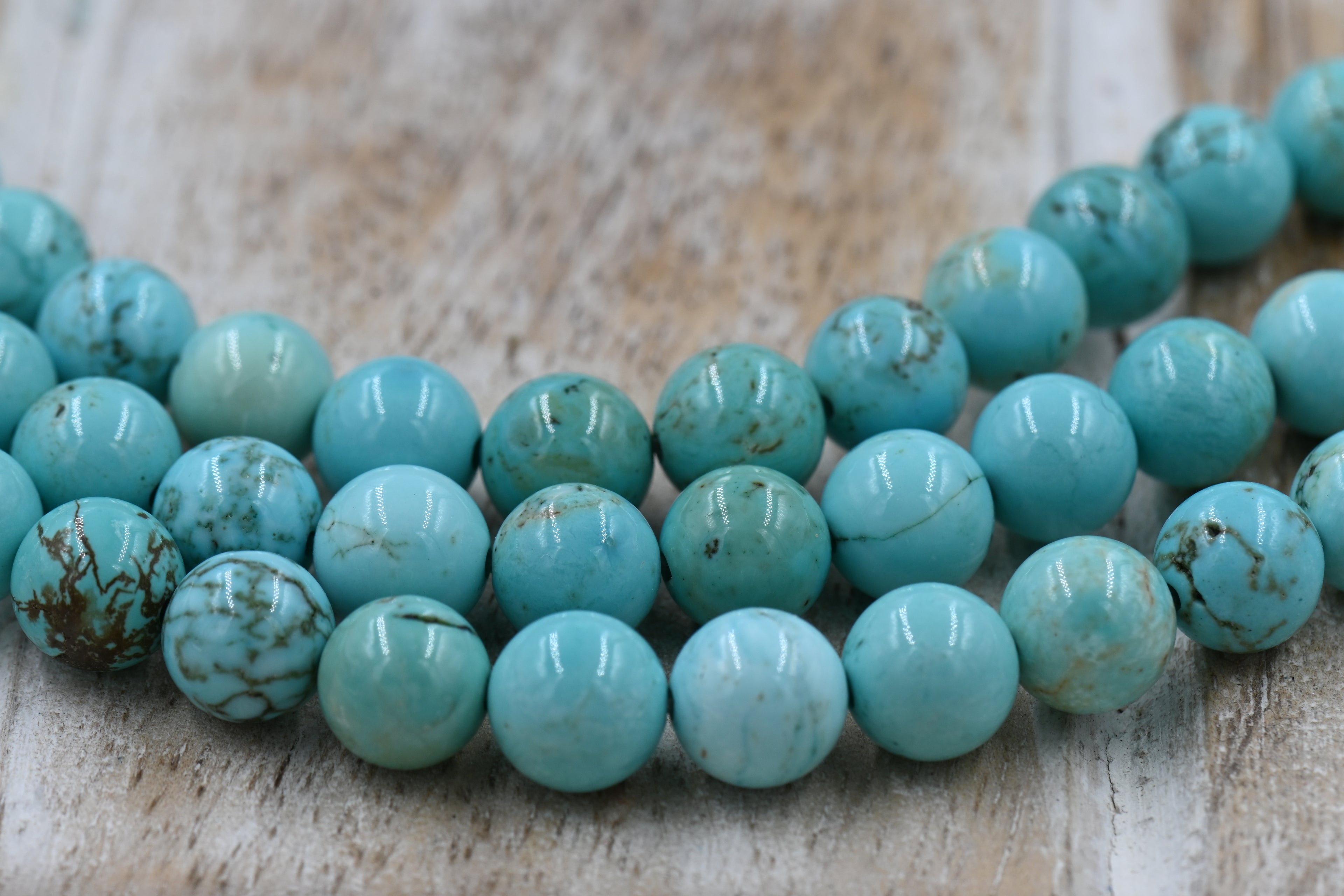 Turquoise Magnesite 6mm, 8mm, 10mm Round Beads