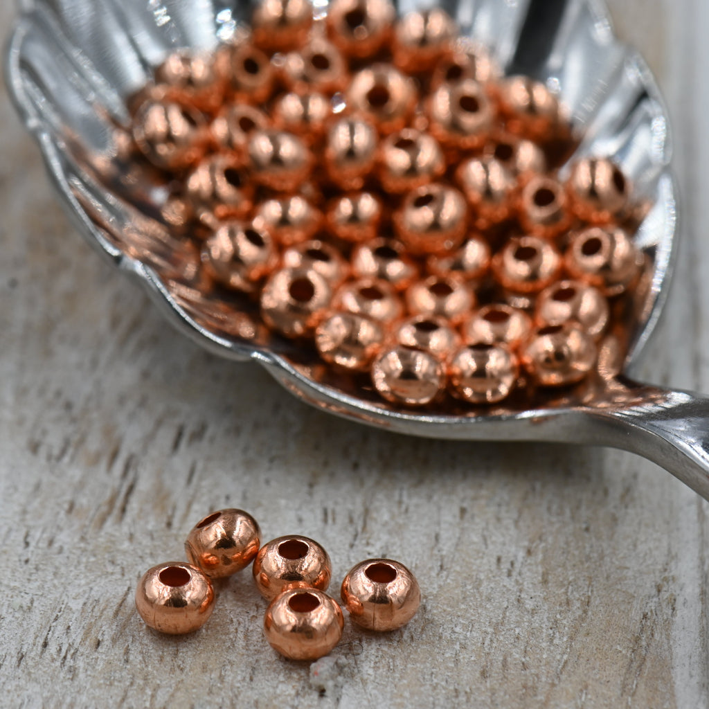 Real Pure Copper Rondelle Beads, 2mm 3mm 4mm 5mm