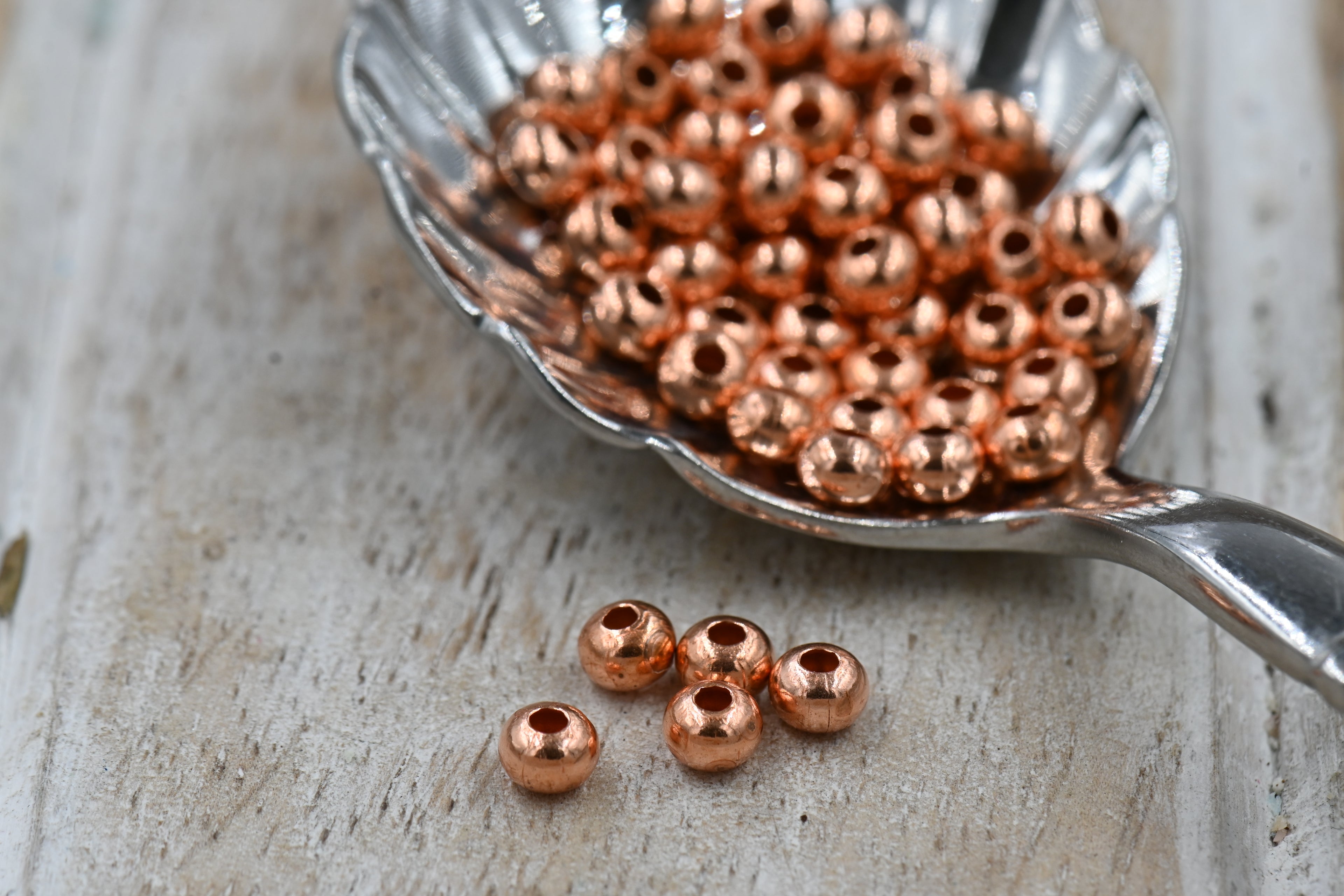 Real Pure Copper Rondelle Beads, 2mm 3mm 4mm 5mm