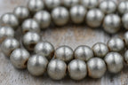 8mm Electrum Silver- Gold Wood Beads, 16 inch Strand