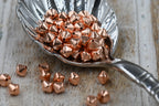 Pure Solid Copper Bicone 3mm and 4mm Beads, 50pc or 100pc