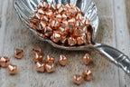 Pure Solid Copper Bicone 3mm and 4mm Beads, 50pc or 100pc
