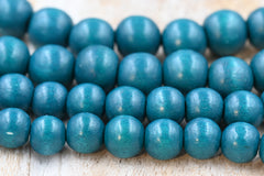 Snowdrift Juniper (6mm–10mm) — Waxed Wood Strands in Holiday Green-Blue