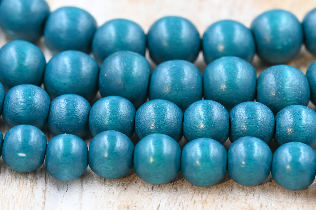 Snowdrift Juniper (6mm–10mm) — Waxed Wood Strands in Holiday Green-Blue