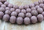 Winter Heather — Mauve-Brown Waxed Wood Beads 6mm 8mm 10mm 12mm, 8x5mm Rondelle Light Purple Brown Wood Beads -16 inch strand