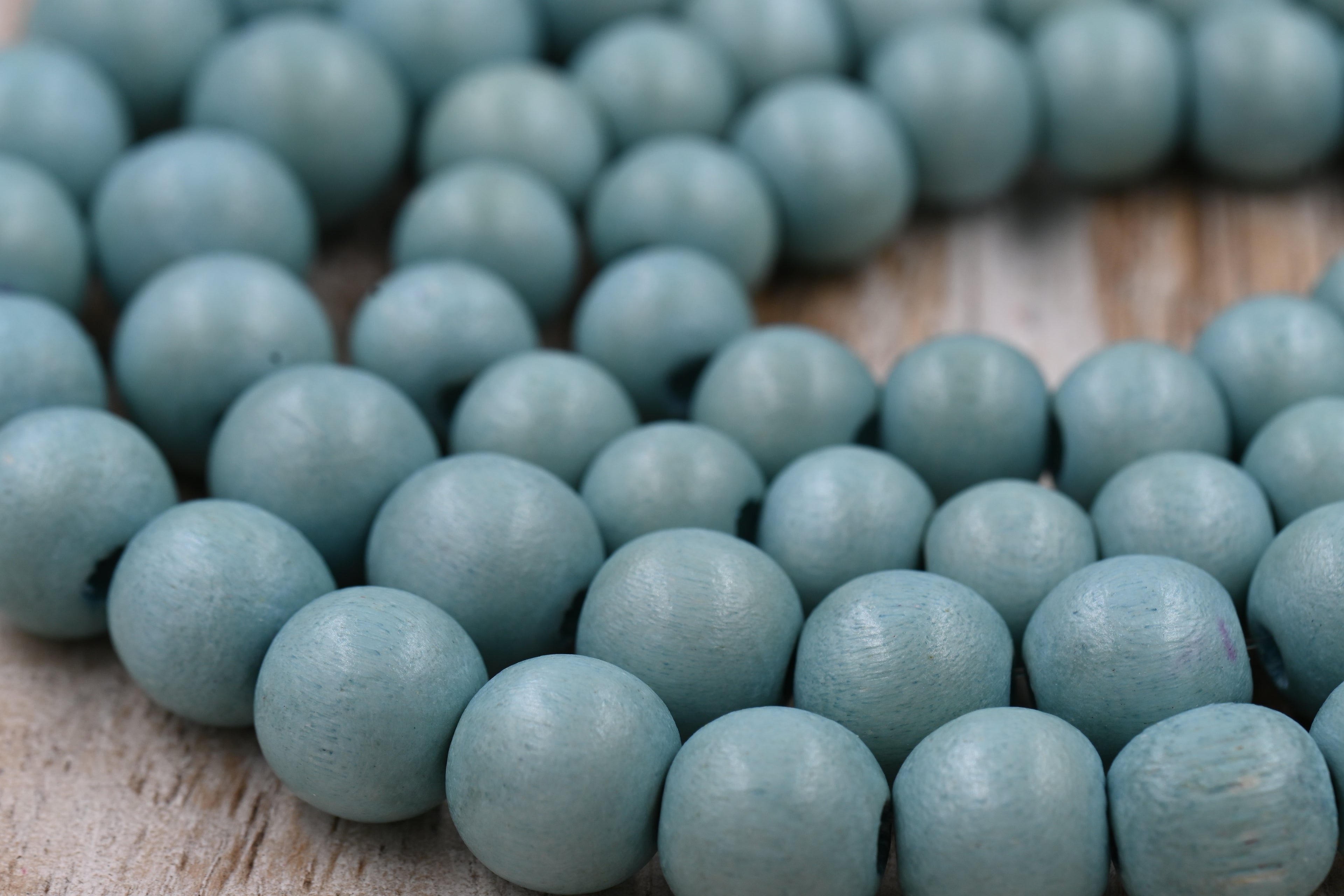 Twilight Spruce — Artisan Wood Beads in Woodland Winter Tones