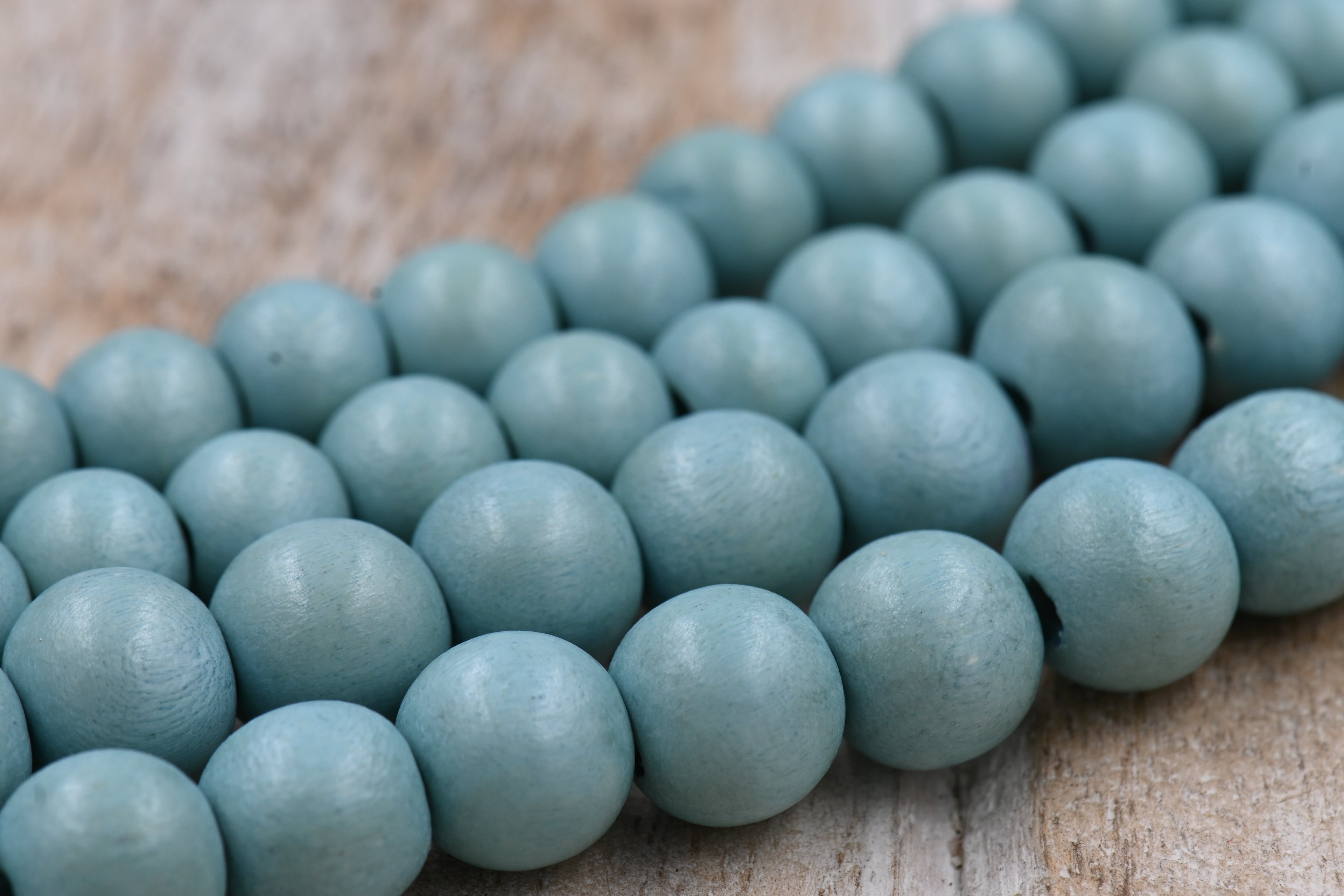 Twilight Spruce — Artisan Wood Beads in Woodland Winter Tones