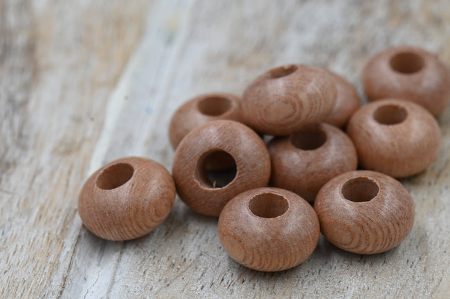 Large Hole Rosewood Beads – Smooth Rondelle Cut (10pc) Main Image